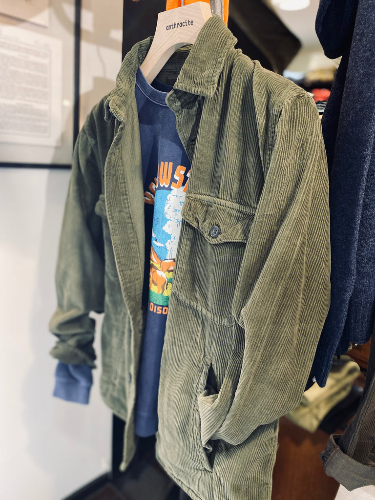 Veste en velours cotele kaki HARTFORD BOUTIQUE ANTHRACITE