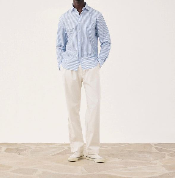 Chemise rayée bleue HARTFORD
