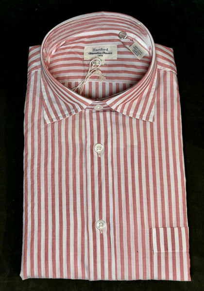 Chemise rayée rouge HARTFORD