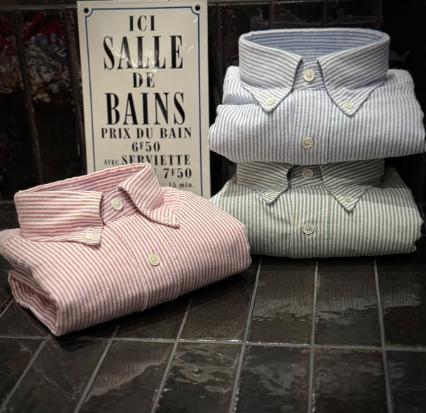 Chemise en oxford brossé à rayures HARTFORD