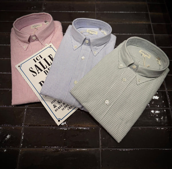 Chemise en oxford brossé à rayures HARTFORD
